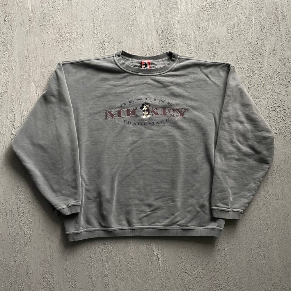 Vintage Mickey Mouse Graphic Sweatshirt Men XL Gray 90s Mickey Inc